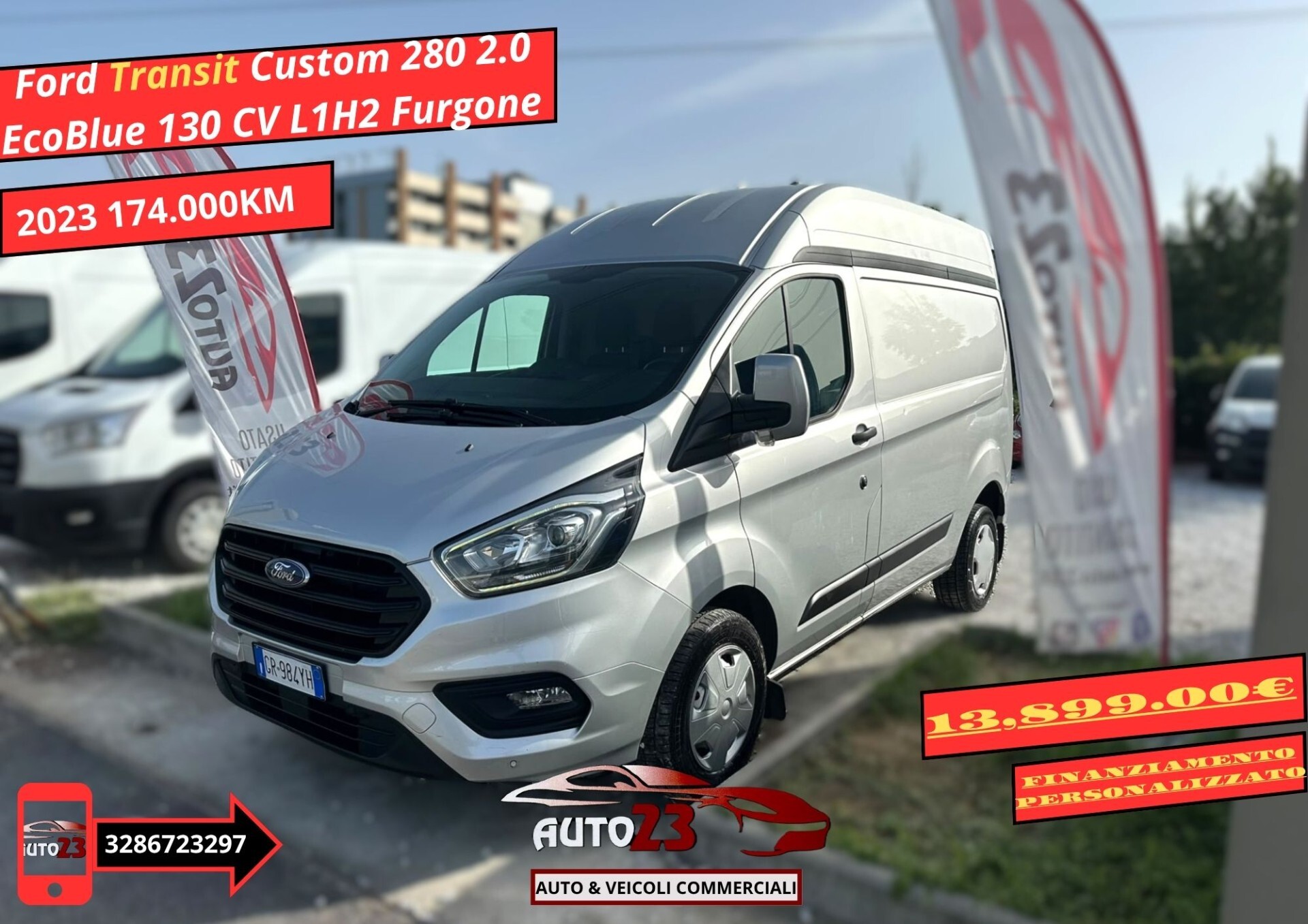 Ford Transit Custom 280 2.0 EcoBlue 130 CV L1H2 Furgone Trend