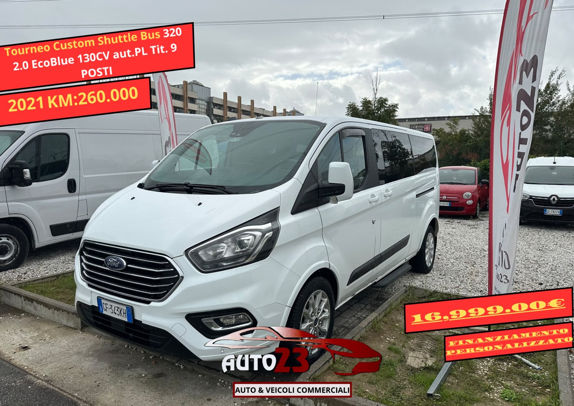 Tourneo Custom Shuttle Bus 320 2.0 EcoBlue 130CV aut.PL Tit. 9 POSTI